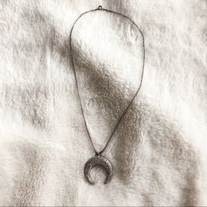 Crescent pendant necklace